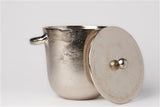 Antique Nickel Ice Bucket w/ Lid